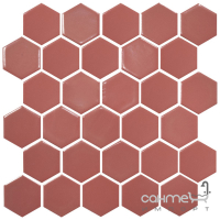 Керамічна мозаїка гексагон моноколір Kotto Ceramica HEXAGON H 6015 Coral 295х295х9