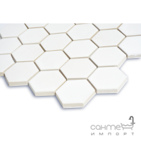 Керамічна мозаїка гексагон моноколір Kotto Ceramica HEXAGON H 6024 White 295х295х9