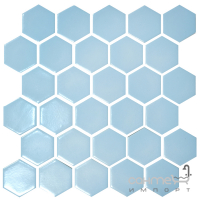 Керамическая мозаика гексагон моноколор Kotto Ceramica HEXAGON H 6026 Light Blue 295х295х9