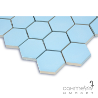 Керамічна мозаїка гексагон моноколір Kotto Ceramica HEXAGON H 6026 Light Blue 295х295х9