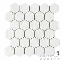 Керамічна мозаїка гексагон моноколір Kotto Ceramica HEXAGON HST 6024 White 295х295х9