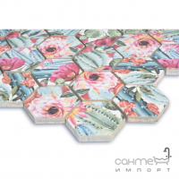 Керамічна мозаїка гексагон Kotto Ceramica HEXAGON HP 6024 295х295х9 (квіти та кактуси)