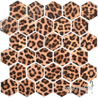 Керамическая мозаика гексагон Kotto Ceramica HEXAGON HP 6028 295х295х9 (леопард)