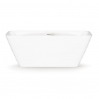 Прямоугольная отдельностоящая ванна из искусственного камня PAA Quadro 1590x700 Glossy Alpine White белая глянцевая