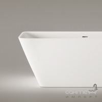Прямокутна ванна з штучного каменю PAA Quadro 1590x700 Glossy Alpine White біла глянсова