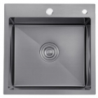 Кухонна мийка Kroner KRP PVD Schwarze 5050HM чорна сталь браш