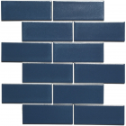 Керамическая мозаика кабанчик Kotto Ceramica Brick B 6008 Steel Blue 300x300х9 (48х124) полезная площадь 0,075 м2