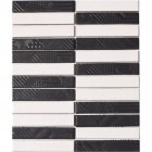 Керамическая мозаика Kotto Ceramica Kit Kat К 69007 С2 White/Black Mat ST 252x300х9 (23х124)