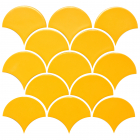 Керамічна мозаїка луска моноколор Kotto Ceramica Scales SC 6025 Dark Yellow 240x240x9 (0,037 m.2)