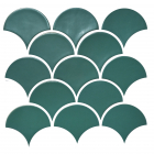 Керамическая мозаика чешуя моноколор Kotto Ceramica Scales SC 6017 Aquamarine 240x240x9 (0,037 m.2)