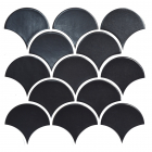 Керамічна мозаїка луска моноколор Kotto Ceramica Scales SC 6022 Graphite Black 240x240x9 (0,037 m.2)