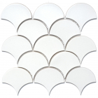 Керамічна мозаїка луска моноколор Kotto Ceramica Scales SC 6024 White 240x240x9 (0,037 m.2)