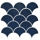 Керамическая мозаика чешуя моноколор Kotto Ceramica Scales SC X 6008 Steel Blue 300x300x9 (93x87) 0,075 м2