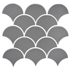 Керамическая мозаика чешуя моноколор Kotto Ceramica Scales SC X 6019 Silver 300x300x9 (93x87) 0,075 м2