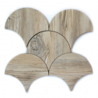 Декоративний керамічний елемент (луска) під дерево Kotto Ceramica Scales CM 3111 SC Tablero Cream (d 147 mm)