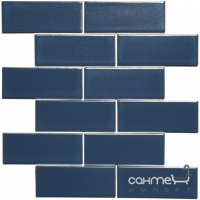 Керамическая мозаика кабанчик Kotto Ceramica Brick B 6008 Steel Blue 300x300х9 (48х124) полезная площадь 0,075 м2