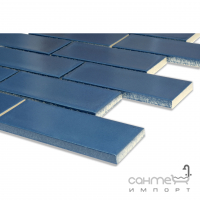 Керамическая мозаика кабанчик Kotto Ceramica Brick B 6008 Steel Blue 300x300х9 (48х124) полезная площадь 0,075 м2