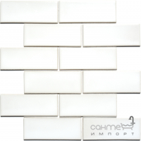 Керамічна мозаїка кабанчик Kotto Ceramica Brick B 6024 White 300x300х9 (48х124) корисна площа 0,075 м2