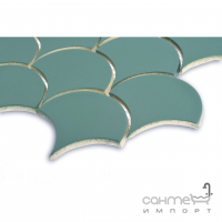 Керамічна мозаїка луска моноколор Kotto Ceramica Scales SC 6017 Aquamarine 240x240x9 (0,037 m.2)