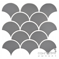 Керамічна мозаїка луска моноколор Kotto Ceramica Scales SC 6019 Silver 240x240x9 (0,037 m.2)