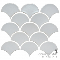 Керамічна мозаїка луска моноколор Kotto Ceramica Scales SC X 6001 Flora Grey 300x300x9 (93x87) 0,075 м2
