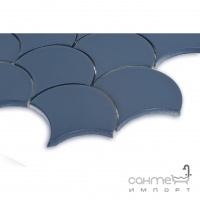 Керамическая мозаика чешуя моноколор Kotto Ceramica Scales SC X 6008 Steel Blue 300x300x9 (93x87) 0,075 м2