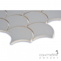 Керамічна мозаїка луска моноколор Kotto Ceramica Scales SC X 6019 Silver 300x300x9 (93x87) 0,075 м2