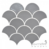 Керамическая мозаика чешуя моноколор Kotto Ceramica Scales SC X 6019 Silver 300x300x9 (93x87) 0,075 м2