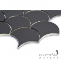 Керамічна мозаїка луска моноколор Kotto Ceramica Scales SC X 6022 Graphite Black 300x300x9 (93x87) 0,075 м2