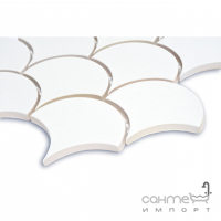 Керамическая мозаика чешуя моноколор Kotto Ceramica Scales SC X 6024 White 300x300x9 (93x87) 0,075 м2