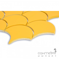 Керамическая мозаика чешуя моноколор Kotto Ceramica Scales SC X 6025 Dark Yellow 300x300x9 (93x87) 0,075 м2