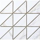 Керамическая мозаика треугольник под мрамор Kotto Ceramica Triangle RT 69002 С2 White/print 51 300x300x9  (73x73)