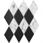 Керамічна мозаїка ромб Kotto Ceramica Diamond D 69003 С2 Black Mat/print 50 264x314x9 (73x124) 0,058 м2