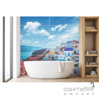 Фотопанно на керамічній плитці Kotto Ceramica Санторіні 750х750 (морський краєвид)