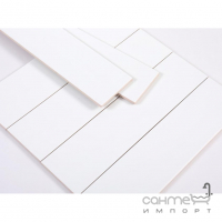 Настенная плитка 10x30 Almera Ceramica Flat White GMS1301 (глянцевая) 