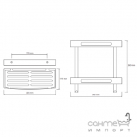 Полочка двойная металлическая Bemeta Cytro 102308241 хром