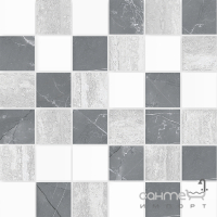 Керамогранітна мозаїка під мармур 300х300 InterGres Pulpis М 40073 мікс сіра
