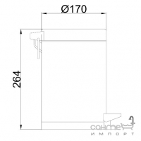 Урна для мусора 3 л с педалью FRAP F701 хром