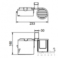Тримач для туалетного паперу з кришкою та тримачем для освіжувача повітря FRAP F1803-1 хром
