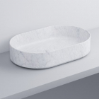 Овальная раковина на столешницу Cielo Shui Comfort SHCOLAO60CS Carrara Statuario мрамор каррара