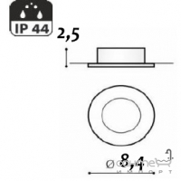 Круглый врезной влагостойкий точечный светильник Friendlylight Rain IP44 FL1060 белый
