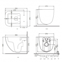 Безободковый подвесной унитаз с сидением softclose Cielo Shui Comfort SHCOVSKCPVSHCOTFBA Basalto черный