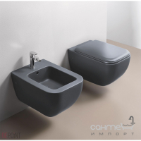 Безободковый подвесной унитаз с сидением softclose Cielo Shui Comfort SHCOVSKCPVSHCOTFBA Basalto черный