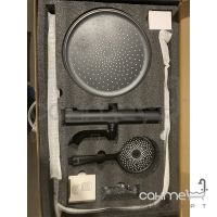 Душевая стойка с смесителем-термостатом для ванны Gappo G24790-6 матовая черная