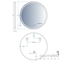 Круглое зеркало с LED-подсветкой Devit Allround 80 5501080