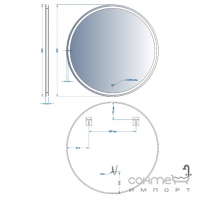 Круглое зеркало с LED-подсветкой Devit Allround 90 5501090
