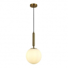 Подвесной светильник с круглым плафоном Friendlylight Berry A Brass FL3028 бронза/белое стекло