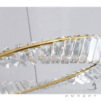 Кругла підвісна люстра Freindlylight Spring XL Gold FL5060 золото/прозорий акрил