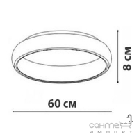 Круглий світильник стельовий Friendlylight Rim 60W 4000K FL2096 чорний