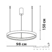 Подвесной светильник-кольцо Friendlylight Santorini 98 LED 80W 3000/4000/6000K FL3019 белый